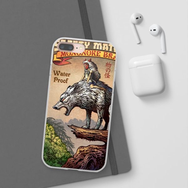 Princess Mononoke Character - Princess Mononoke and The Wolf on Top iPhone Cases-Accessories, Phone Case, princess mononoke, Princess Mononoke Character