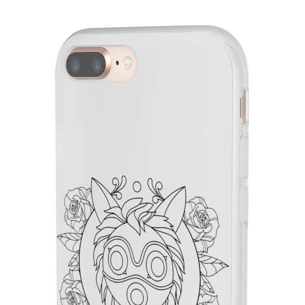 Studio Ghibli Films Princess Mononoke - Princess Mononoke Mask in Black and White iPhone Cases-Accessories, Phone Case, princess mononoke, Studio Ghibli Films Princess Mononoke