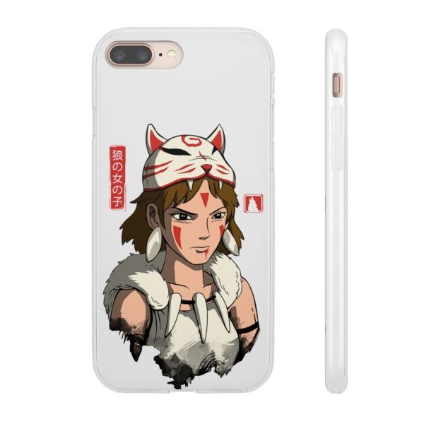 Princess Mononoke Forest Spirit Black - Mononoke The Wolf Girl iPhone Cases-Accessories, Phone Case, princess mononoke, Princess Mononoke Forest Spirit Black