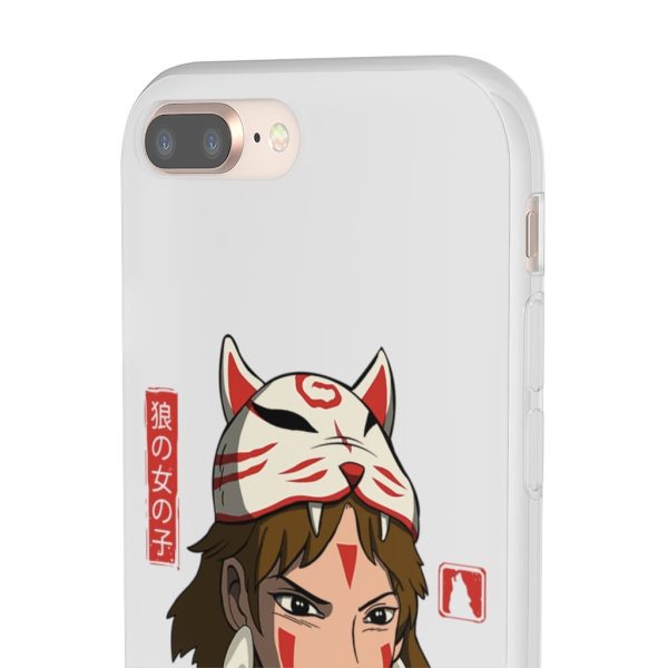 Princess Mononoke Forest Spirit Black - Mononoke The Wolf Girl iPhone Cases-Accessories, Phone Case, princess mononoke, Princess Mononoke Forest Spirit Black