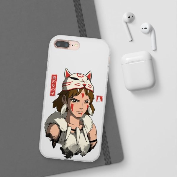 Princess Mononoke Forest Spirit Black - Mononoke The Wolf Girl iPhone Cases-Accessories, Phone Case, princess mononoke, Princess Mononoke Forest Spirit Black