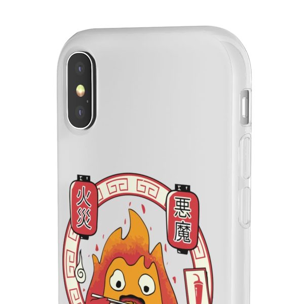 Howl's Moving Castle Explained - Howl’s Moving Castle – Calcifer Loves Ramen iPhone Cases-Accessories, Howl's Moving Castle, Howl's Moving Castle Explained, Phone Case