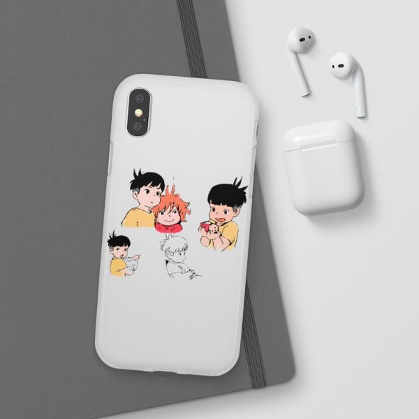 Ponyo Plush - Ponyo and Sosuke Sketch iPhone Cases-Accessories, Phone Case, ponyo, Ponyo Plush