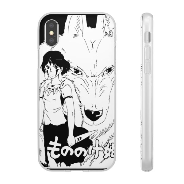 Princess Mononoke In Theaters - Princess Mononoke Black & White iPhone Cases-Phone Case, princess mononoke, Princess Mononoke In Theaters