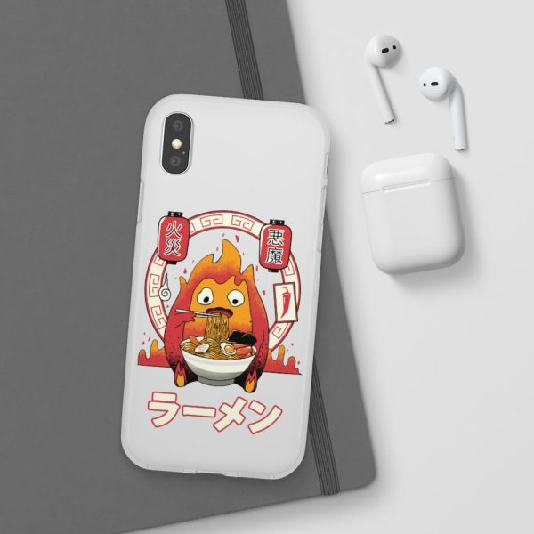 Howl's Moving Castle Explained - Howl’s Moving Castle – Calcifer Loves Ramen iPhone Cases-Accessories, Howl's Moving Castle, Howl's Moving Castle Explained, Phone Case