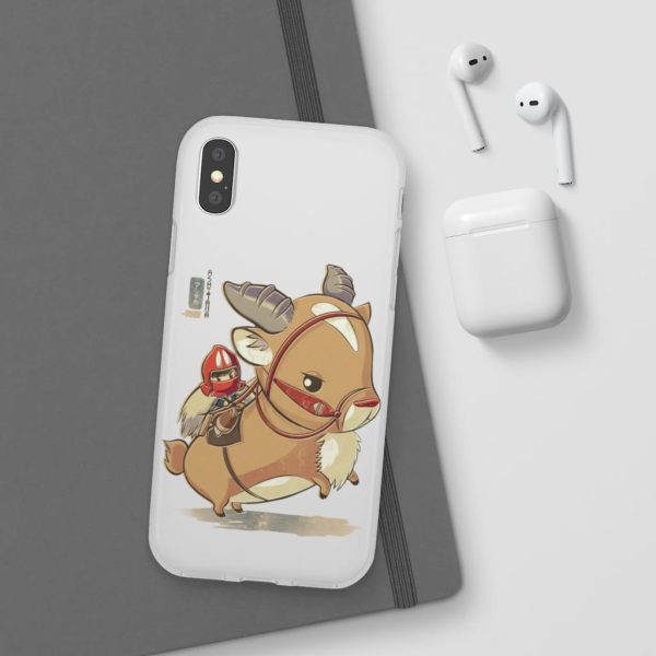 Ashitaka Princess Mononoke - Princess Mononoke Ashitaka and Yakul Chibi iPhone Cases-Accessories, Ashitaka Princess Mononoke, Phone Case, princess mononoke