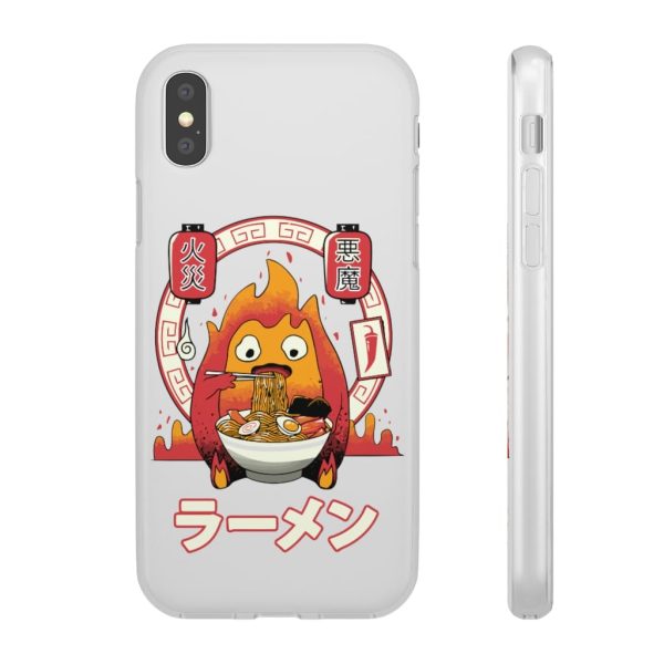 Howl's Moving Castle Explained - Howl’s Moving Castle – Calcifer Loves Ramen iPhone Cases-Accessories, Howl's Moving Castle, Howl's Moving Castle Explained, Phone Case