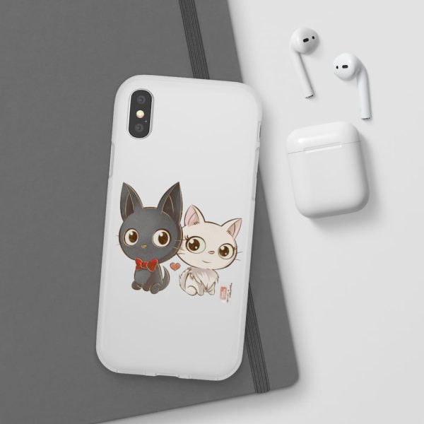 Kiki's Delivery Service Wallpaper - Kiki’s Delivery Service – Jiji and Lily Chibi iPhone Cases-Accessories, Kiki's Delivery Service, Kiki's Delivery Service Wallpaper, Phone Case