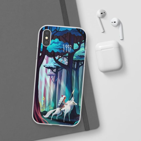 Princess Mononoke - Princess Mononoke 1997 Illustration iPhone Cases-Accessories, Phone Case, princess mononoke