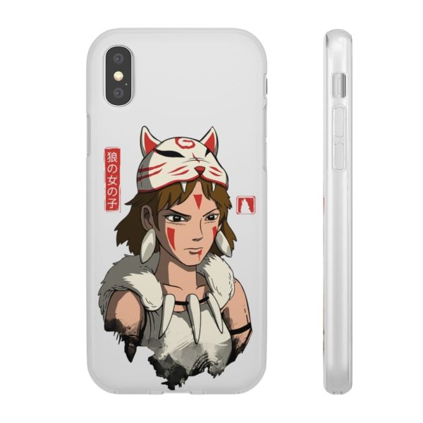 Princess Mononoke Forest Spirit Black - Mononoke The Wolf Girl iPhone Cases-Accessories, Phone Case, princess mononoke, Princess Mononoke Forest Spirit Black