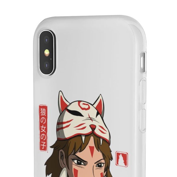 Princess Mononoke Forest Spirit Black - Mononoke The Wolf Girl iPhone Cases-Accessories, Phone Case, princess mononoke, Princess Mononoke Forest Spirit Black