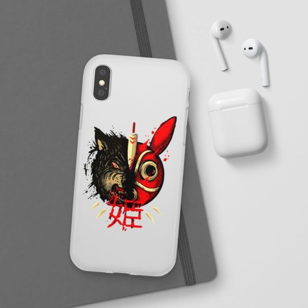 San Princess Mononoke - Princess Mononoke Mask & Wolf iPhone Cases-Accessories, Phone Case, princess mononoke, San Princess Mononoke