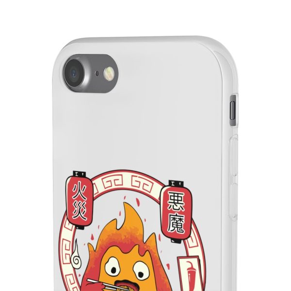 Howl's Moving Castle Explained - Howl’s Moving Castle – Calcifer Loves Ramen iPhone Cases-Accessories, Howl's Moving Castle, Howl's Moving Castle Explained, Phone Case