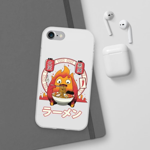 Howl's Moving Castle Explained - Howl’s Moving Castle – Calcifer Loves Ramen iPhone Cases-Accessories, Howl's Moving Castle, Howl's Moving Castle Explained, Phone Case