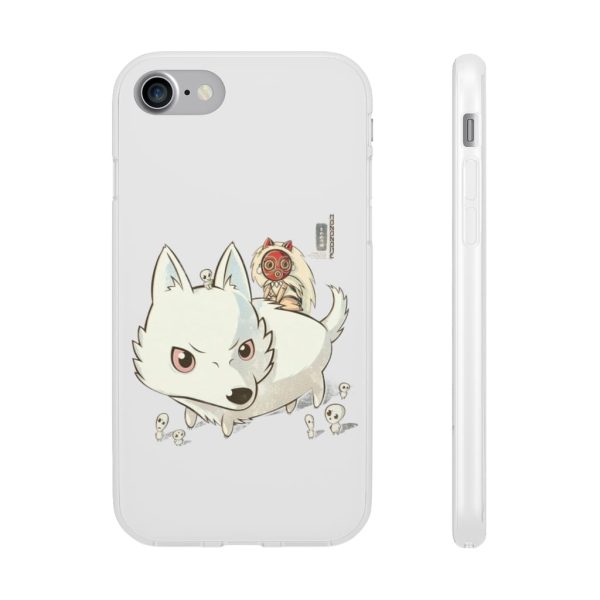 Forest Spirits Princess Mononoke - Princess Mononoke and The Wolf Cute Chibi Version iPhone Cases-Accessories, Forest Spirits Princess Mononoke, Phone Case, princess mononoke