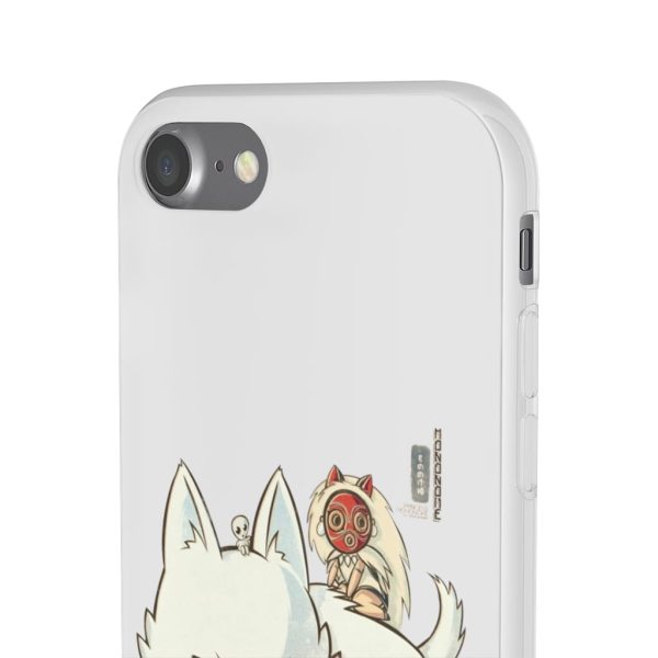 Forest Spirits Princess Mononoke - Princess Mononoke and The Wolf Cute Chibi Version iPhone Cases-Accessories, Forest Spirits Princess Mononoke, Phone Case, princess mononoke