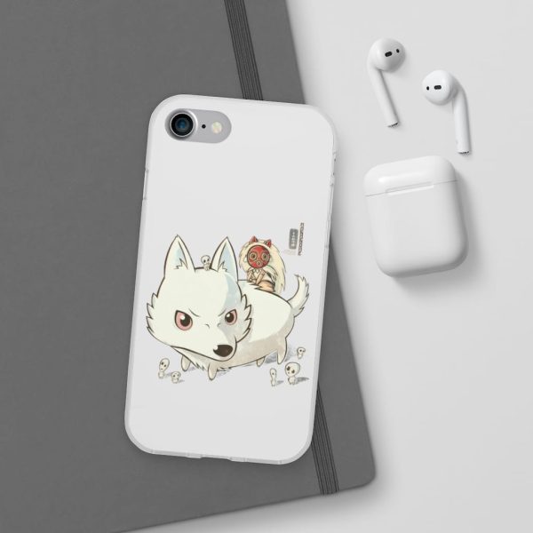 Forest Spirits Princess Mononoke - Princess Mononoke and The Wolf Cute Chibi Version iPhone Cases-Accessories, Forest Spirits Princess Mononoke, Phone Case, princess mononoke