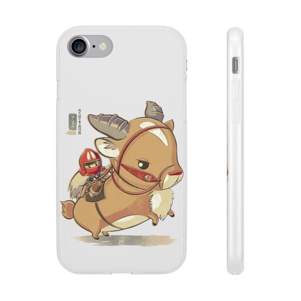 Ashitaka Princess Mononoke - Princess Mononoke Ashitaka and Yakul Chibi iPhone Cases-Accessories, Ashitaka Princess Mononoke, Phone Case, princess mononoke