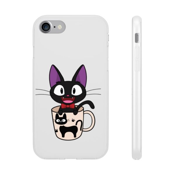 Figures Set Ghibli Ga Ippai Yubin Ningyou Kiki's Delivery Service - Jiji in the Cat Cup iPhone Cases-Accessories, Figures Set Ghibli Ga Ippai Yubin Ningyou Kiki's Delivery Service, Kiki's Delivery Service, Phone Case