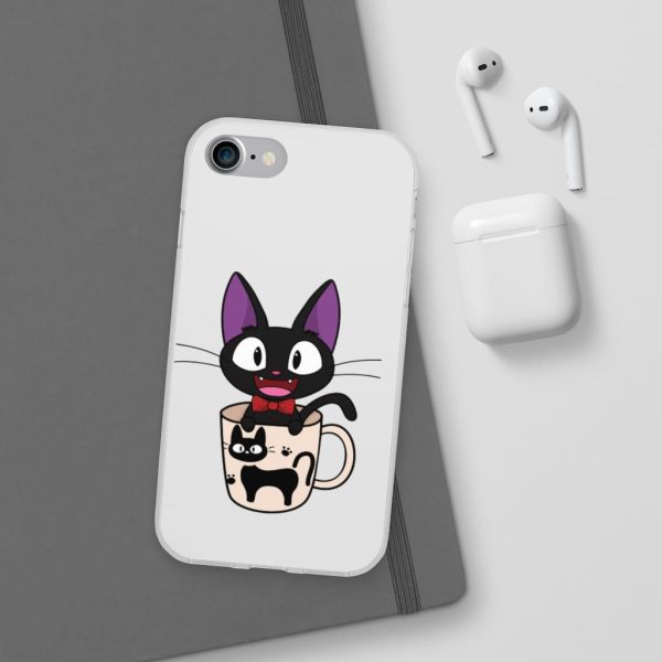 Figures Set Ghibli Ga Ippai Yubin Ningyou Kiki's Delivery Service - Jiji in the Cat Cup iPhone Cases-Accessories, Figures Set Ghibli Ga Ippai Yubin Ningyou Kiki's Delivery Service, Kiki's Delivery Service, Phone Case