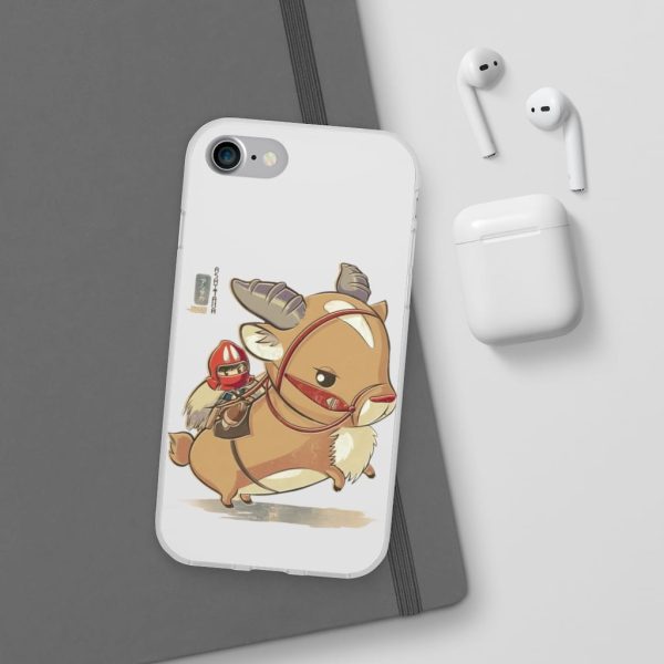 Ashitaka Princess Mononoke - Princess Mononoke Ashitaka and Yakul Chibi iPhone Cases-Accessories, Ashitaka Princess Mononoke, Phone Case, princess mononoke