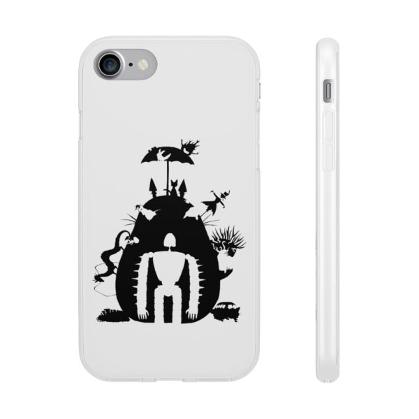 Totoro Soot Gremlins - Studio Ghibli Black & White Art Compilation iPhone Cases-Accessories, Laputa: Castle in the Sky, My Neighbor Totoro, Phone Case, Totoro Soot Gremlins