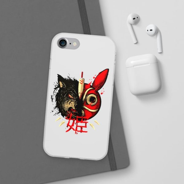 San Princess Mononoke - Princess Mononoke Mask & Wolf iPhone Cases-Accessories, Phone Case, princess mononoke, San Princess Mononoke