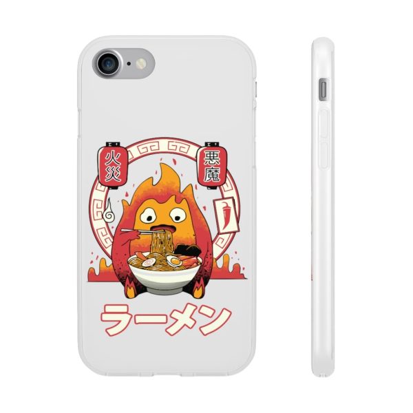 Howl's Moving Castle Explained - Howl’s Moving Castle – Calcifer Loves Ramen iPhone Cases-Accessories, Howl's Moving Castle, Howl's Moving Castle Explained, Phone Case