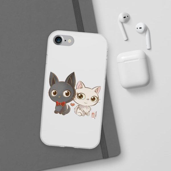 Kiki's Delivery Service Wallpaper - Kiki’s Delivery Service – Jiji and Lily Chibi iPhone Cases-Accessories, Kiki's Delivery Service, Kiki's Delivery Service Wallpaper, Phone Case