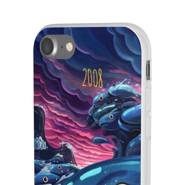 Ponyo Poster - Ponyo 2008 Illustration iPhone Cases-Accessories, Phone Case, ponyo, Ponyo Poster