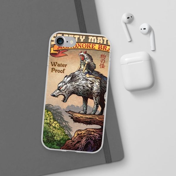 Princess Mononoke Character - Princess Mononoke and The Wolf on Top iPhone Cases-Accessories, Phone Case, princess mononoke, Princess Mononoke Character