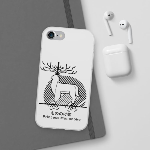 Princess Mononoke Mononoke Hime - Princess Mononoke – Shishigami Line Art iPhone Cases-Accessories, Phone Case, princess mononoke, Princess Mononoke Mononoke Hime