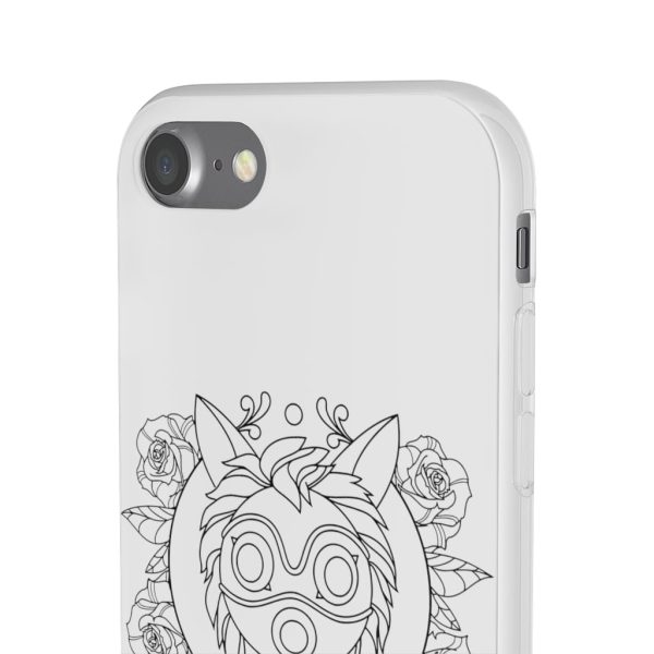 Studio Ghibli Films Princess Mononoke - Princess Mononoke Mask in Black and White iPhone Cases-Accessories, Phone Case, princess mononoke, Studio Ghibli Films Princess Mononoke