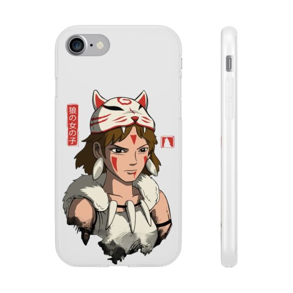 Princess Mononoke Forest Spirit Black - Mononoke The Wolf Girl iPhone Cases-Accessories, Phone Case, princess mononoke, Princess Mononoke Forest Spirit Black