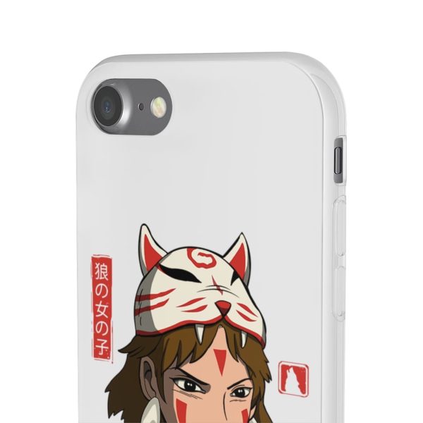 Princess Mononoke Forest Spirit Black - Mononoke The Wolf Girl iPhone Cases-Accessories, Phone Case, princess mononoke, Princess Mononoke Forest Spirit Black