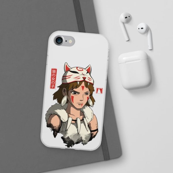 Princess Mononoke Forest Spirit Black - Mononoke The Wolf Girl iPhone Cases-Accessories, Phone Case, princess mononoke, Princess Mononoke Forest Spirit Black