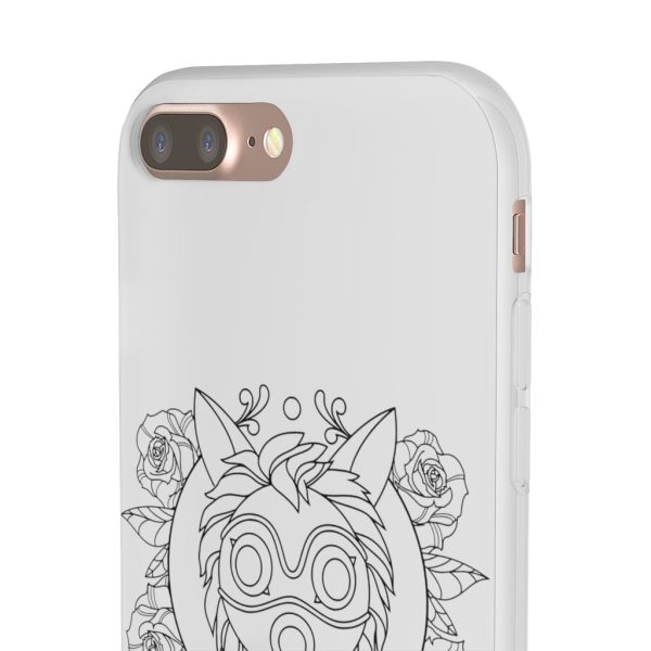 Studio Ghibli Films Princess Mononoke - Princess Mononoke Mask in Black and White iPhone Cases-Accessories, Phone Case, princess mononoke, Studio Ghibli Films Princess Mononoke