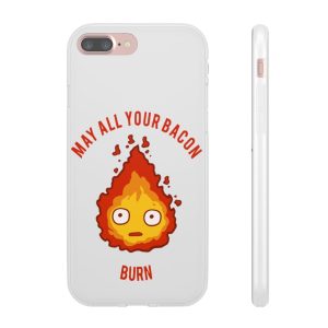 Howl's Moving Castle Characters - Calcifer: May All Your Bacon Burn iPhone Cases-Accessories, Howl's Moving Castle, Howl's Moving Castle Characters, Phone Case