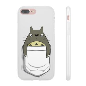 Stuffed Totoro - Totoro in Pocket iPhone Cases-Accessories, My Neighbor Totoro, Phone Case, Stuffed Totoro