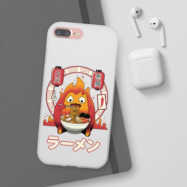 Howl's Moving Castle Explained - Howl’s Moving Castle – Calcifer Loves Ramen iPhone Cases-Accessories, Howl's Moving Castle, Howl's Moving Castle Explained, Phone Case