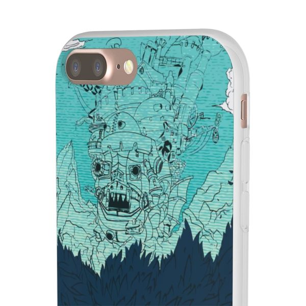 Witch Howl's Moving Castle - Howl’s Moving Castle Blue Tone Art iPhone Cases-Accessories, Howl's Moving Castle, Phone Case, Witch Howl's Moving Castle