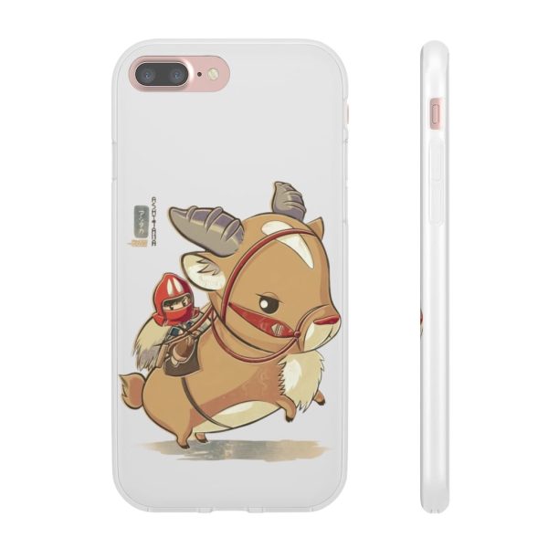 Ashitaka Princess Mononoke - Princess Mononoke Ashitaka and Yakul Chibi iPhone Cases-Accessories, Ashitaka Princess Mononoke, Phone Case, princess mononoke