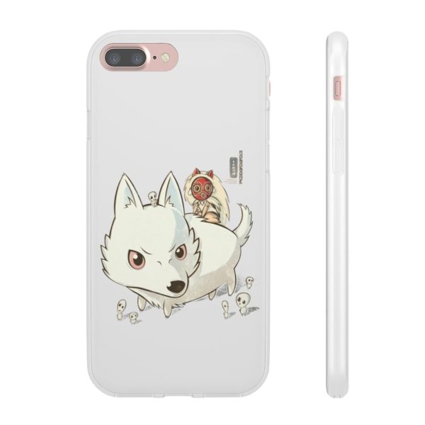 Forest Spirits Princess Mononoke - Princess Mononoke and The Wolf Cute Chibi Version iPhone Cases-Accessories, Forest Spirits Princess Mononoke, Phone Case, princess mononoke