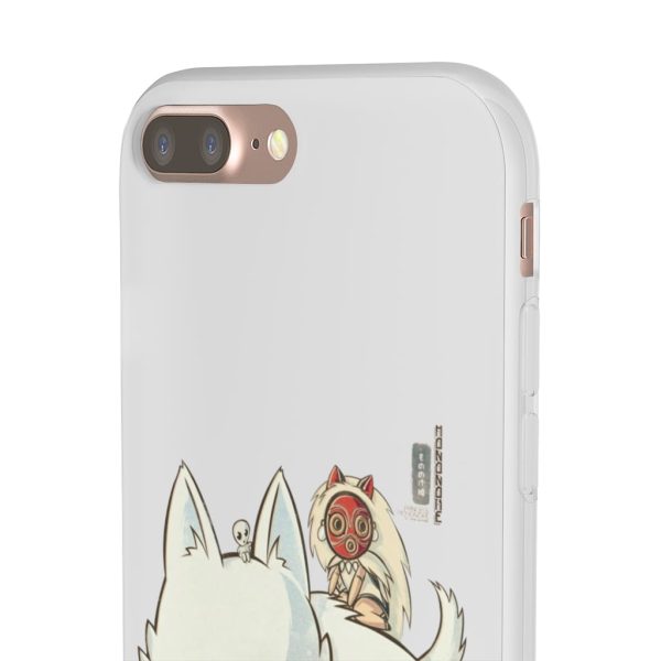 Forest Spirits Princess Mononoke - Princess Mononoke and The Wolf Cute Chibi Version iPhone Cases-Accessories, Forest Spirits Princess Mononoke, Phone Case, princess mononoke