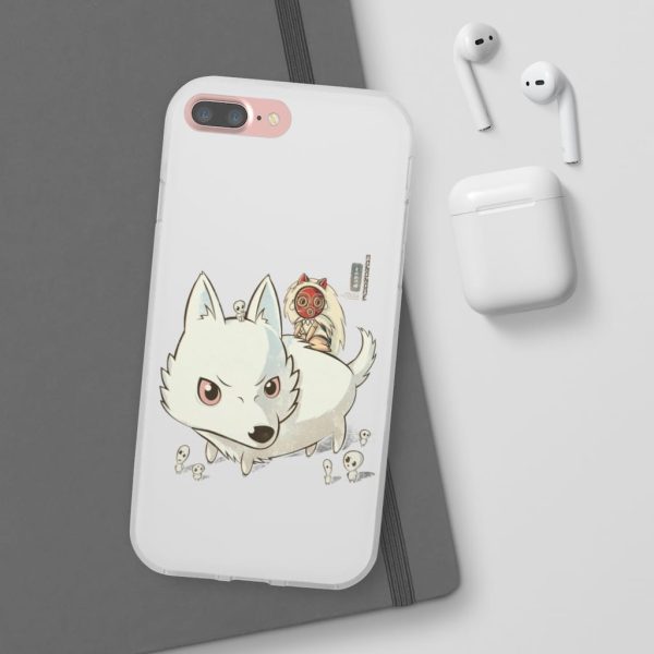 Forest Spirits Princess Mononoke - Princess Mononoke and The Wolf Cute Chibi Version iPhone Cases-Accessories, Forest Spirits Princess Mononoke, Phone Case, princess mononoke