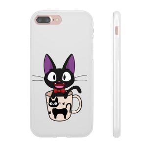 Figures Set Ghibli Ga Ippai Yubin Ningyou Kiki's Delivery Service - Jiji in the Cat Cup iPhone Cases-Accessories, Figures Set Ghibli Ga Ippai Yubin Ningyou Kiki's Delivery Service, Kiki's Delivery Service, Phone Case