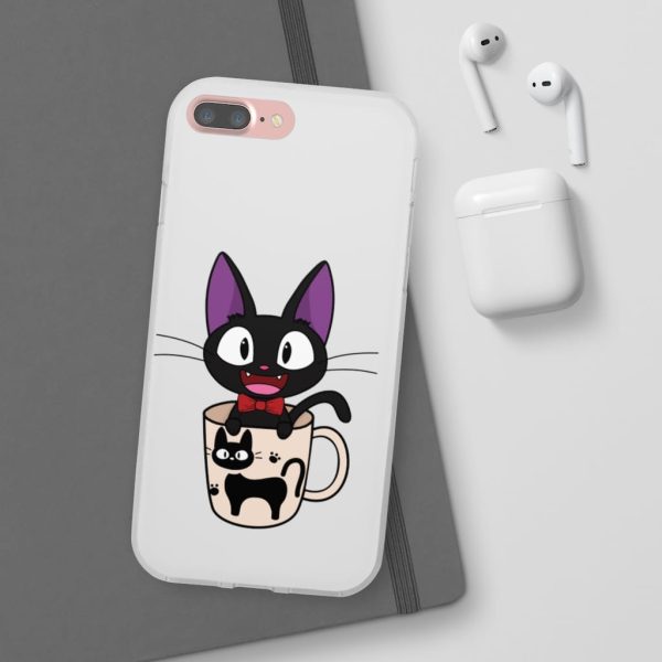 Figures Set Ghibli Ga Ippai Yubin Ningyou Kiki's Delivery Service - Jiji in the Cat Cup iPhone Cases-Accessories, Figures Set Ghibli Ga Ippai Yubin Ningyou Kiki's Delivery Service, Kiki's Delivery Service, Phone Case