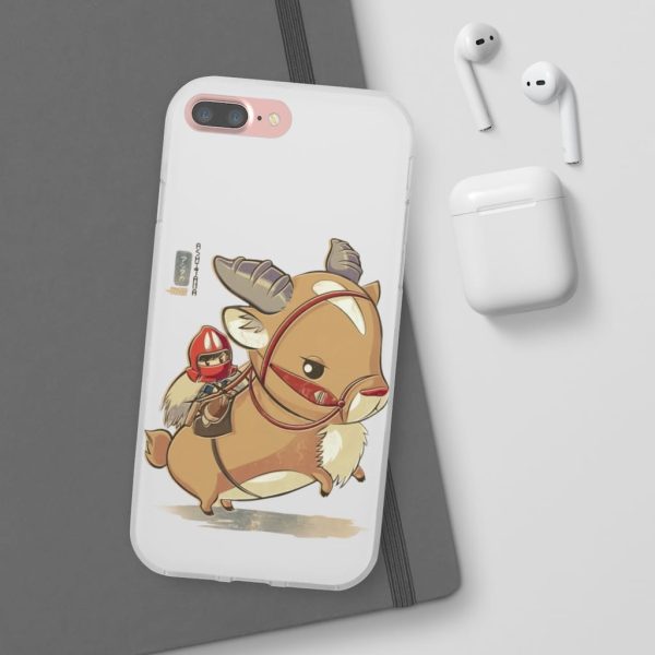 Ashitaka Princess Mononoke - Princess Mononoke Ashitaka and Yakul Chibi iPhone Cases-Accessories, Ashitaka Princess Mononoke, Phone Case, princess mononoke