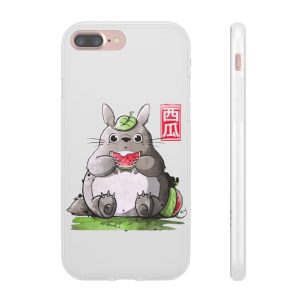 Japanese Totoro Plush - Totoro and Watermelon iPhone Cases-Accessories, Japanese Totoro Plush, My Neighbor Totoro, Phone Case