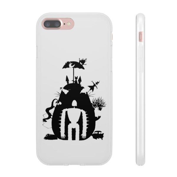 Totoro Soot Gremlins - Studio Ghibli Black & White Art Compilation iPhone Cases-Accessories, Laputa: Castle in the Sky, My Neighbor Totoro, Phone Case, Totoro Soot Gremlins